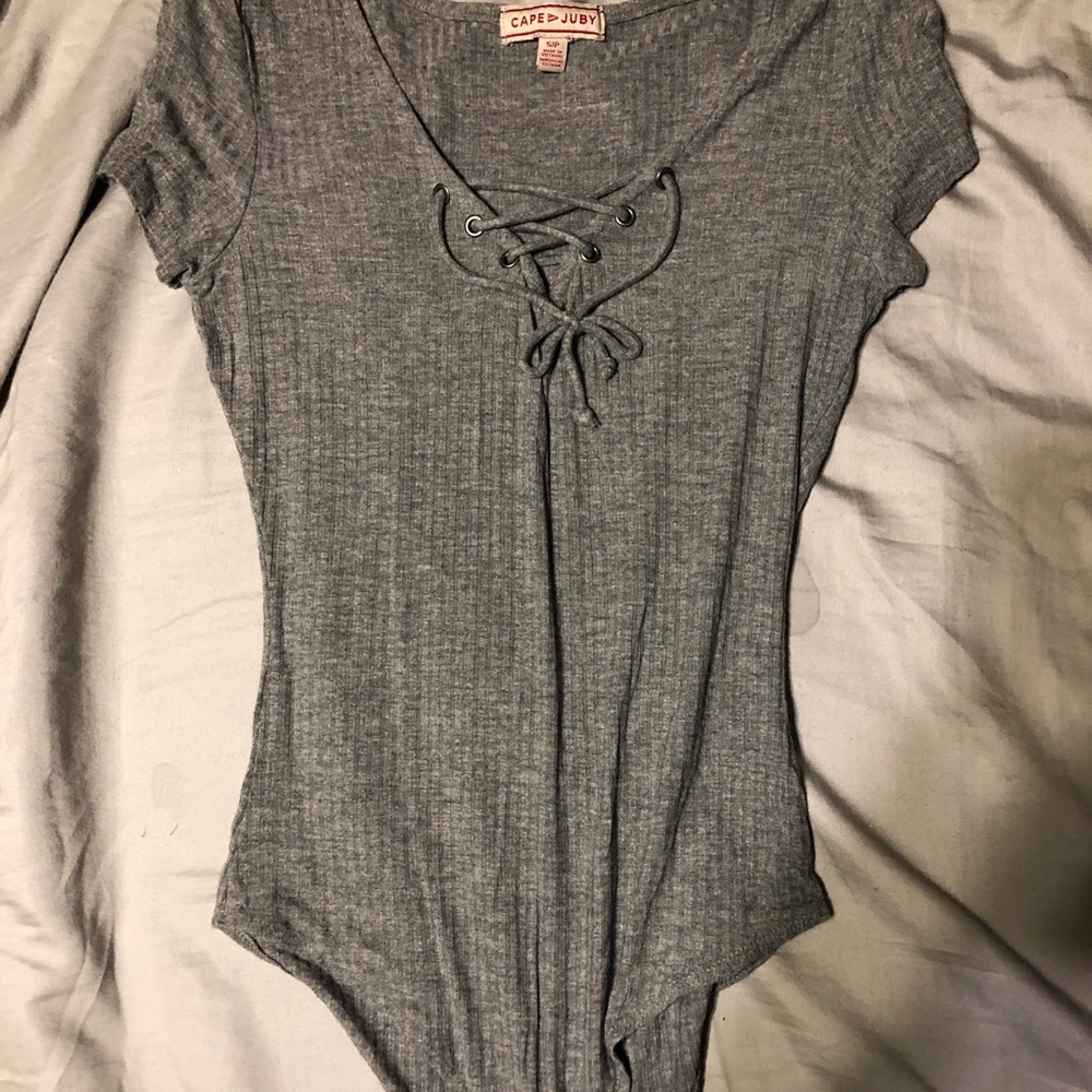 Gray bodysuit